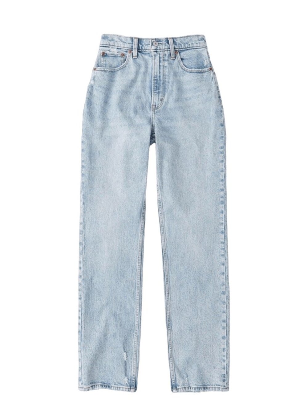 Abercrombie Curve Love The 90s Straight Ultra High Rise, Light Wash Size 28/6